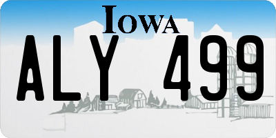 IA license plate ALY499