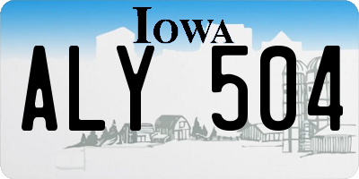 IA license plate ALY504