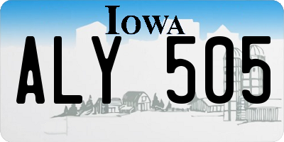 IA license plate ALY505
