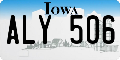 IA license plate ALY506