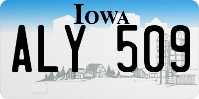 IA license plate ALY509