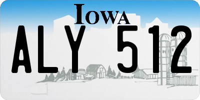 IA license plate ALY512