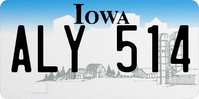 IA license plate ALY514