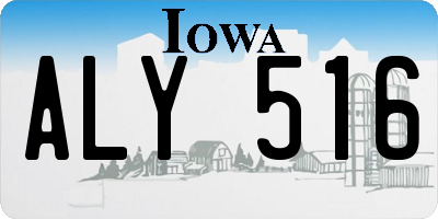 IA license plate ALY516