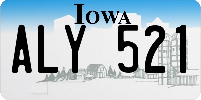 IA license plate ALY521