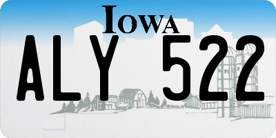 IA license plate ALY522