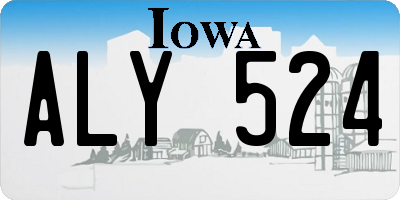 IA license plate ALY524