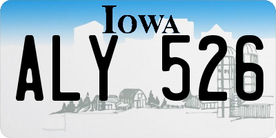 IA license plate ALY526