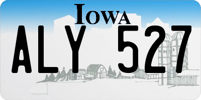 IA license plate ALY527