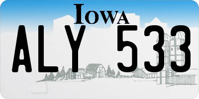 IA license plate ALY533