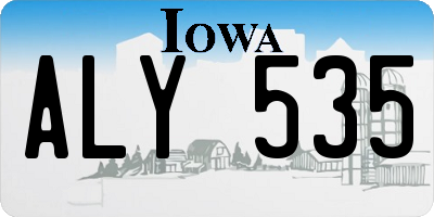 IA license plate ALY535