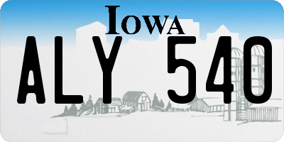IA license plate ALY540