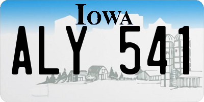 IA license plate ALY541