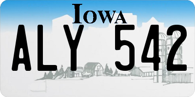 IA license plate ALY542