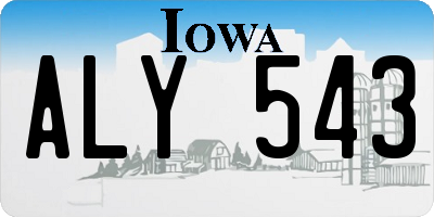 IA license plate ALY543