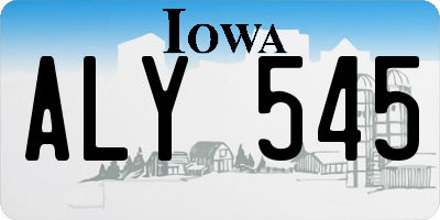 IA license plate ALY545