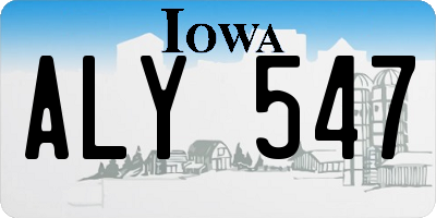 IA license plate ALY547
