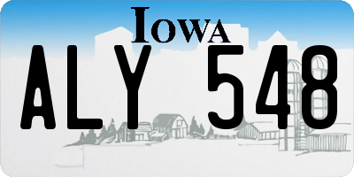 IA license plate ALY548