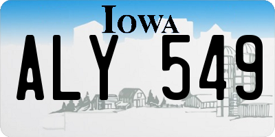 IA license plate ALY549