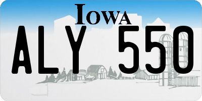 IA license plate ALY550