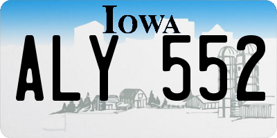 IA license plate ALY552