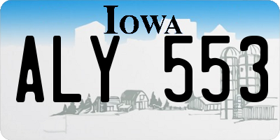 IA license plate ALY553