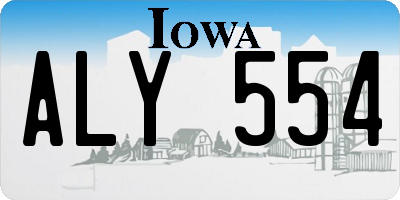 IA license plate ALY554