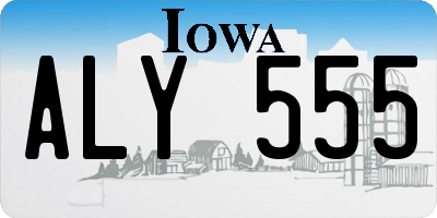 IA license plate ALY555