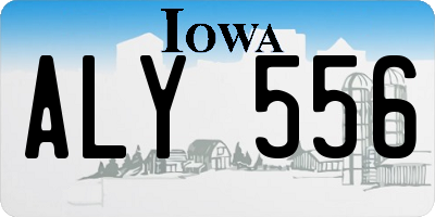 IA license plate ALY556