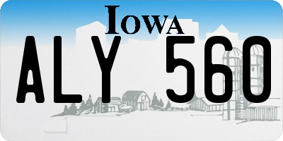 IA license plate ALY560