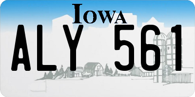IA license plate ALY561