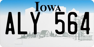 IA license plate ALY564