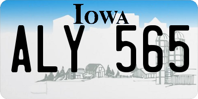 IA license plate ALY565