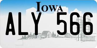 IA license plate ALY566