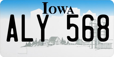 IA license plate ALY568