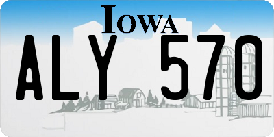 IA license plate ALY570
