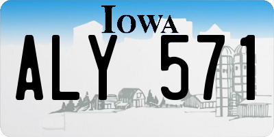 IA license plate ALY571