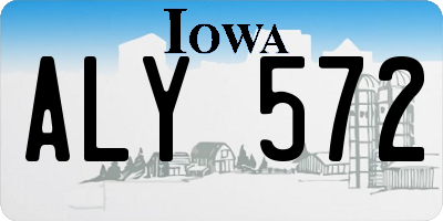 IA license plate ALY572