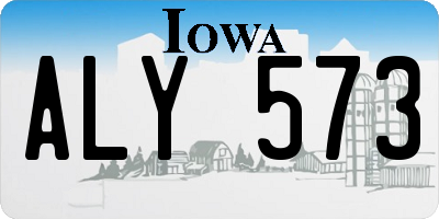 IA license plate ALY573
