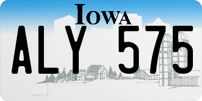 IA license plate ALY575