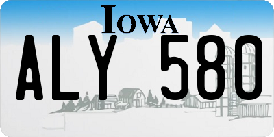 IA license plate ALY580