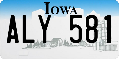 IA license plate ALY581