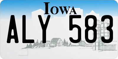 IA license plate ALY583