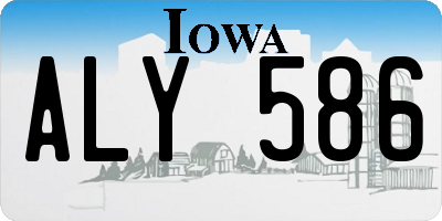 IA license plate ALY586