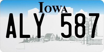 IA license plate ALY587