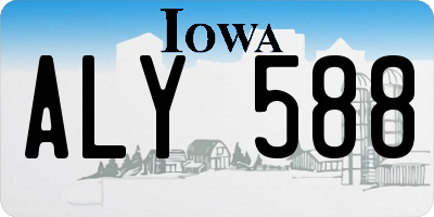 IA license plate ALY588