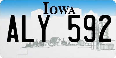 IA license plate ALY592
