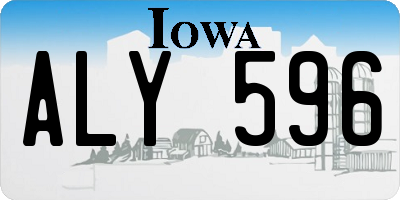 IA license plate ALY596