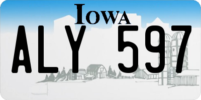 IA license plate ALY597