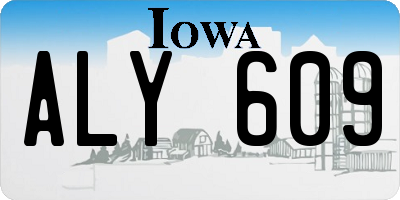 IA license plate ALY609